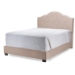 Baxton Studio Juliet Contemporary Light Brown Tufted Fabric Upholstered King Size Bed