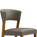 Baxton Studio Montreal Mid-Century Dark Walnut Wood Grey Faux Leather Dining Chair - RT281-CHR