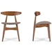 Baxton Studio Flamingo Mid-Century Dark Walnut Wood Dining Chair (Set of 2) - RT326-CHR