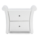 Baxton Studio  Victoria Matte White PU Leather 2 Storage Drawers Nightstand Bedside Table