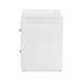 Baxton Studio  Victoria Matte White PU Leather 2 Storage Drawers Nightstand Bedside Table - BBT3111A1-White-NS