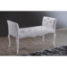 Baxton Studio Kristy Modern and Contemporary White Faux Leather Classic Seating Bench - BBT5197-Bench-White
