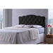 Baxton Studio Rita Modern and Contemporary Queen Size Black Faux Leather Upholstered Button-tufted Scalloped Headboard - BBT6503-Black-Queen HB