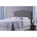 Baxton Studio Rita Modern and Contemporary Queen Size Grey Fabric Upholstered Button-tufted Scalloped Headboard - BBT6503-Grey-Queen HB