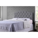 Baxton Studio Myra Modern and Contemporary Queen Size Grey Fabric Upholstered Button-tufted Scalloped Headboard - BBT6505-Grey-Queen HB