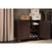 Baxton Studio Winda Modern and Contemporary 2-Door Dark Brown Wooden Entryway Shoes Storage Cabinet - SC864572 B-Wenge