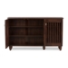 Baxton Studio Fernanda Modern and Contemporary 3-Door Oak Brown Wooden Entryway Shoes Storage Wide Cabinet - SC864573 A-Dirty Oak