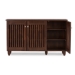 Baxton Studio Fernanda Modern and Contemporary 3-Door Oak Brown Wooden Entryway Shoes Storage Wide Cabinet - SC864573 A-Dirty Oak