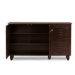 Baxton Studio Winda Modern and Contemporary 3-Door Dark Brown Wooden Entryway Shoes Storage Cabinet - SC864573 B-Wenge