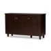 Baxton Studio Winda Modern and Contemporary 3-Door Dark Brown Wooden Entryway Shoes Storage Cabinet - SC864573 B-Wenge