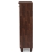 Baxton Studio Fernanda Modern and Contemporary 4-Door Oak Brown Wooden Entryway Shoes Storage Tall Cabinet - SC864574 A-Dirty Oak