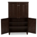 Baxton Studio Winda Modern and Contemporary 4-Door Dark Brown Wooden Entryway Shoes Storage Cabinet - SC864574 B-Wenge