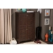 Baxton Studio Winda Modern and Contemporary 4-Door Dark Brown Wooden Entryway Shoes Storage Cabinet - SC864574 B-Wenge
