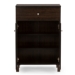 Baxton Studio Felda Dark Brown Modern Shoe Cabinet with 2 Doors and Drawer - SC864598-Wenge