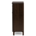Baxton Studio Felda Dark Brown Modern Shoe Cabinet with 2 Doors and Drawer - SC864598-Wenge
