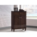 Baxton Studio Felda Dark Brown Modern Shoe Cabinet with 2 Doors and Drawer - SC864598-Wenge