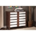 Baxton Studio Gisela Oak and White 2-tone Shoe Cabinet With 2 Doors - SC865512-Dirty Oak