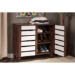 Baxton Studio Gisela Oak and White 2-tone Shoe Cabinet With 2 Doors - SC865512-Dirty Oak