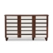 Baxton Studio Gisela Oak and White 2-tone Shoe Cabinet With 3 Doors