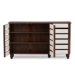 Baxton Studio Gisela Oak and White 2-tone Shoe Cabinet With 3 Doors - SC865513-Dirty Oak