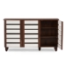 Baxton Studio Gisela Oak and White 2-tone Shoe Cabinet With 3 Doors - SC865513-Dirty Oak