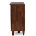 Baxton Studio Gisela Oak and White 2-tone Shoe Cabinet With 3 Doors - SC865513-Dirty Oak