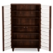 Baxton Studio Gisela Oak and White 2-tone Shoe Cabinet With 4 Door - SC865514-Dirty Oak/White