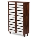 Baxton Studio Gisela Oak and White 2-tone Shoe Cabinet With 4 Door - SC865514-Dirty Oak/White