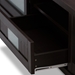 Baxton Studio Gerhardine Dark Brown Wood 70-inch TV Cabinet with 2 Sliding Doors and Drawer - TV834128-Wenge