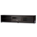 Baxton Studio Beasley 70-Inch Dark Brown TV Cabinet with 2 Sliding Doors and Drawer - TV834180-Wenge