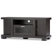 Baxton Studio Viveka 47-Inch Greyish Dark Brown Wood TV Cabinet with 2 Doors - TV838074-Embosse