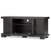 Baxton Studio Viveka 47-Inch Greyish Dark Brown Wood TV Cabinet with 2 Doors - TV838074-Embosse