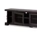 Baxton Studio Viveka 70-Inch Greyish Dark Brown Wood TV Cabinet with 2 Glass Doors and 2 Doors - TV838076-Embosse