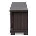 Baxton Studio Viveka 70-Inch Greyish Dark Brown Wood TV Cabinet with 2 Glass Doors and 2 Doors - TV838076-Embosse
