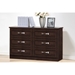 Baxton Studio Colburn Modern and Contemporary 6-Drawer Dark Brown Finish Wood Storage Dresser - BR888003-Wenge