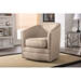 Baxton Studio Porter Modern and Contemporary Classic Retro Beige Fabric Upholstered Swivel Tub Chair - DB-182-beige