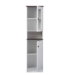 Baxton Studio Lauren Modern and Contemporary Two-tone White and Dark Brown Buffet and Hutch Kitchen Cabinet - DR 883300-White/Wenge