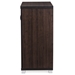 Baxton Studio Zentra Modern and Contemporary Dark Brown Sideboard Storage Cabinet with Glass Doors - SR 890001-Wenge