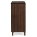 Baxton Studio Sintra Modern and Contemporary Dark Brown Sideboard Storage Cabinet with Glass Doors - SR 890006-Wenge