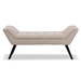 Baxton Studio Tamblin Mid-century Modern Retro Beige Linen Fabric Upholstered Grid-Tufting 50-Inch Bench - WS-B1215-Dark Beige