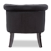 Baxton Studio Flax Victorian Style Contemporary Black Velvet Fabric Upholstered Vanity Accent Chair - WS-GK756-Black