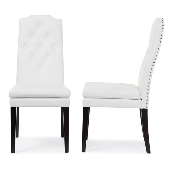 Whole Dining Chairs, Modern White Faux Leather Dining Chairs