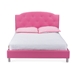 Baxton Studio Canterbury Modern and Contemporary Hot Pink Faux Leather Queen Size Platform Bed