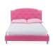 Baxton Studio Canterbury Modern and Contemporary Hot Pink Faux Leather Queen Size Platform Bed