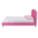 Baxton Studio Canterbury Modern and Contemporary Hot Pink Faux Leather Queen Size Platform Bed - BBT6440-Queen-Pink