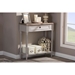 Baxton Studio Edouard French Provincial Style White Wash Distressed Wood and Grey Two-tone 1-drawer Console Table - EDD8VM/M-B-W1