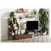 Baxton Studio Haversham Mid-century Retro Modern TV Stand Entertainment Center and Display Unit - FP-6784-Walnut-TV