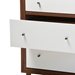Baxton Studio Harlow Mid-century Modern Scandinavian Style White and Walnut Wood 6-drawer Storage Dresser - FP-6781-Walnut/White