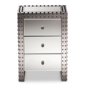 Baxton Studio Azura Modern and Contemporary Hollywood Regency Glamour Style End Table End Table