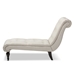 Baxton Studio Layla Mid-century Modern Light Beige Fabric Upholstered Button-tufted Chaise Lounge - BBT5211-Light Beige Chaise